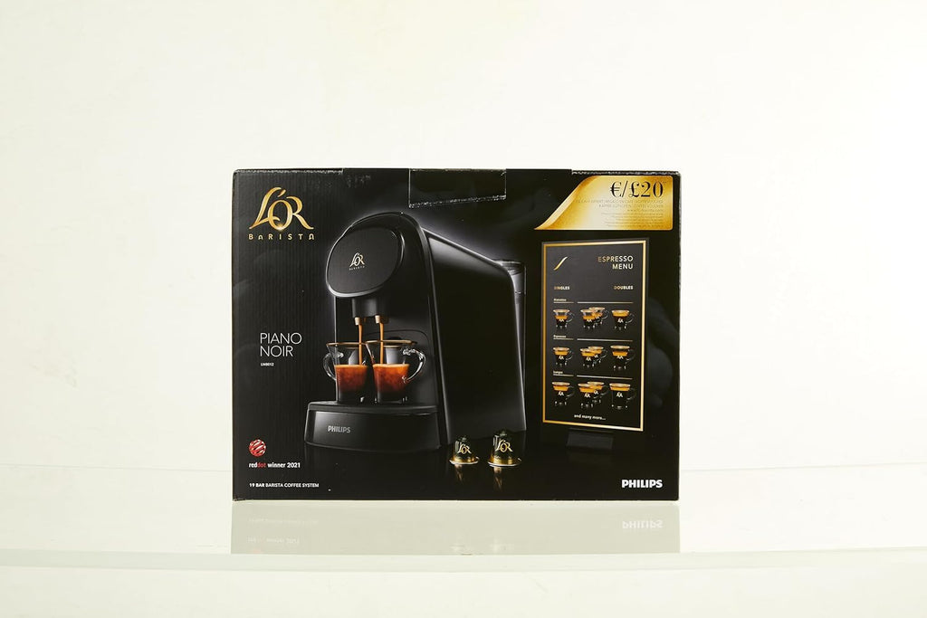 Torano - L'Or Barista Original, Machine à café à Capsules, Double Capsule, Double Plaisir, Noir, LM8012/60
