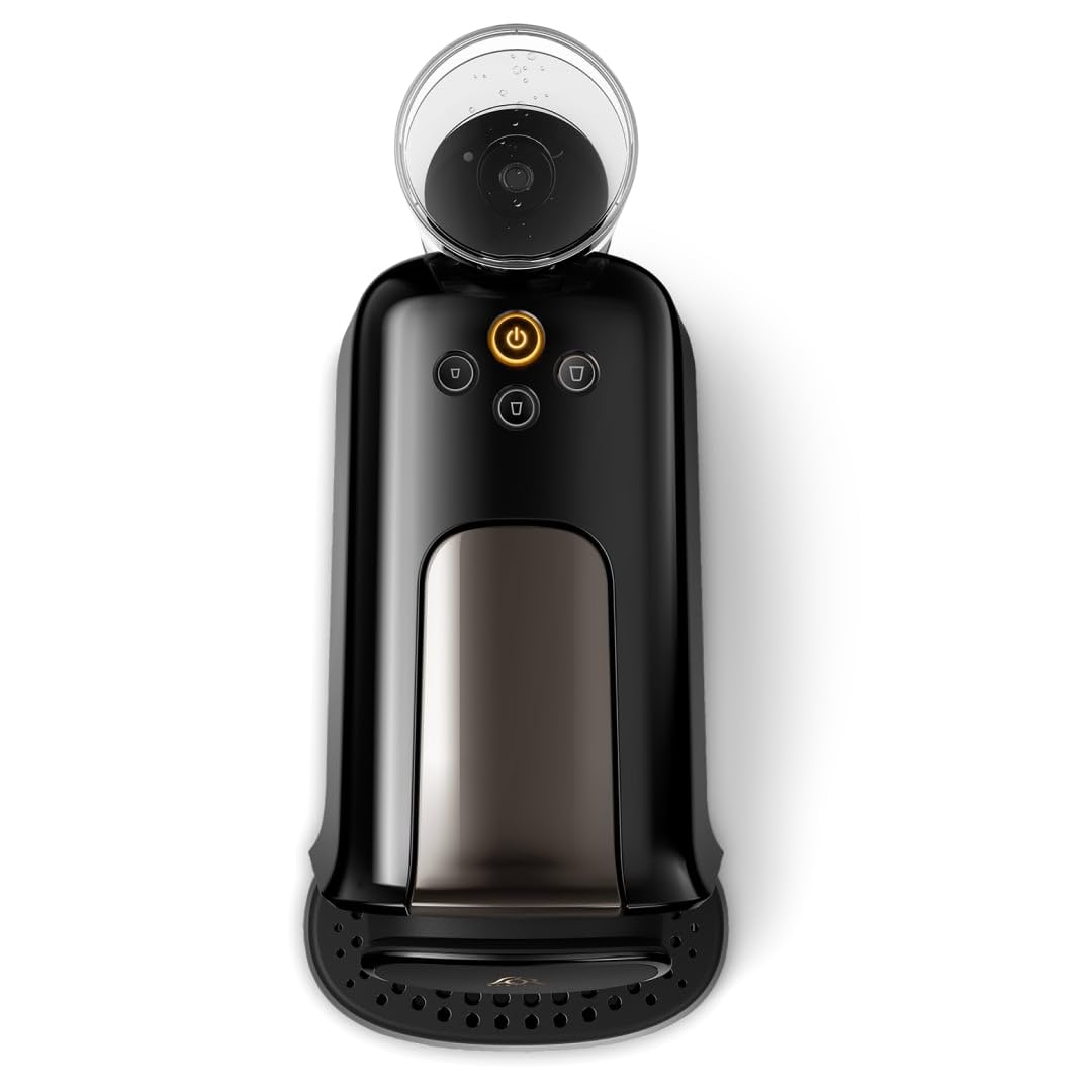 Torano - Machine à Café à Capsules L'OR Barista - Double Shot, Détection Capsules, 19 Bars, Noir/Levier Gris, LM8012/66