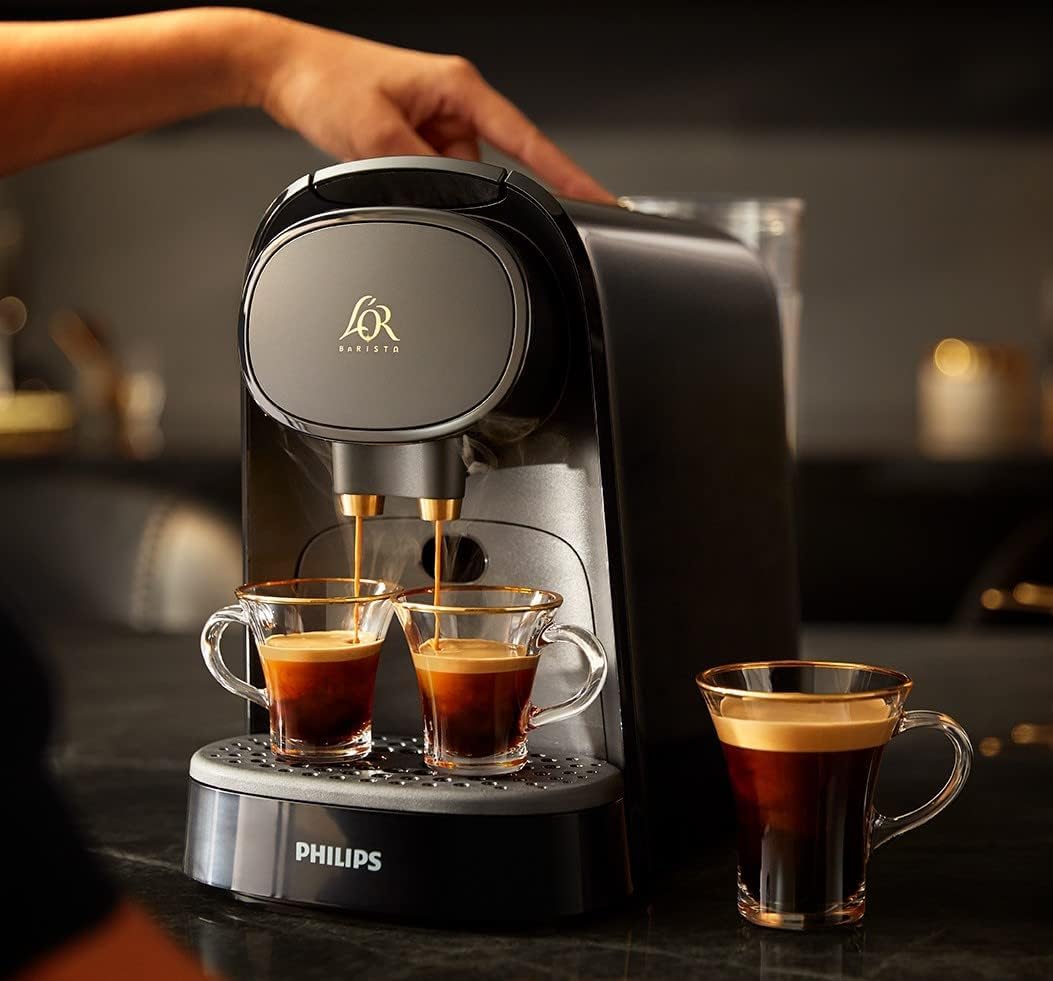 Torano - L'Or Barista Original, Machine à café à Capsules, Double Capsule, Double Plaisir, Noir, LM8012/60