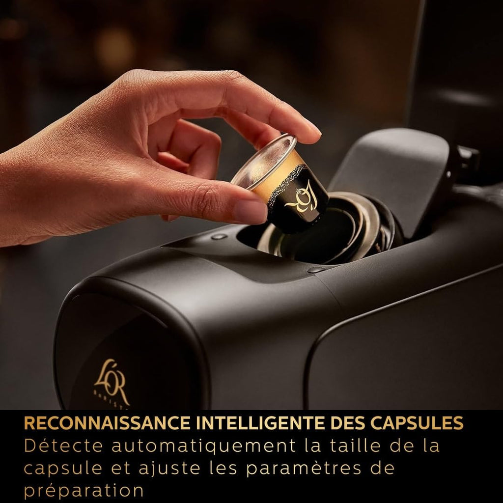 Torano - L'OR Barista Machine à Café à Capsules - Système Double Dose, 19 Bars, Piano Noir LM9012/66