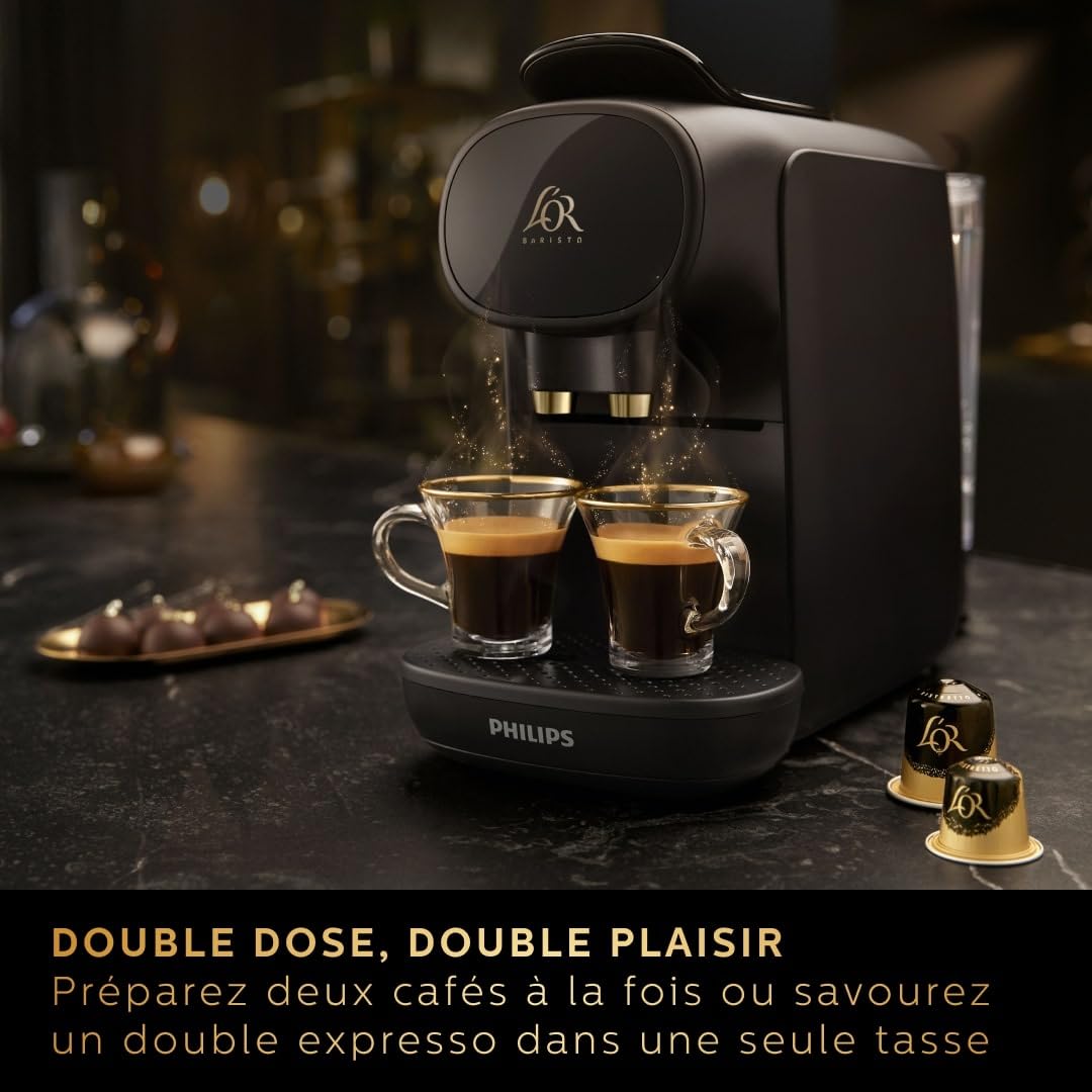 Torano - L'OR Barista Machine à Café à Capsules - Système Double Dose, 19 Bars, Piano Noir LM9012/66