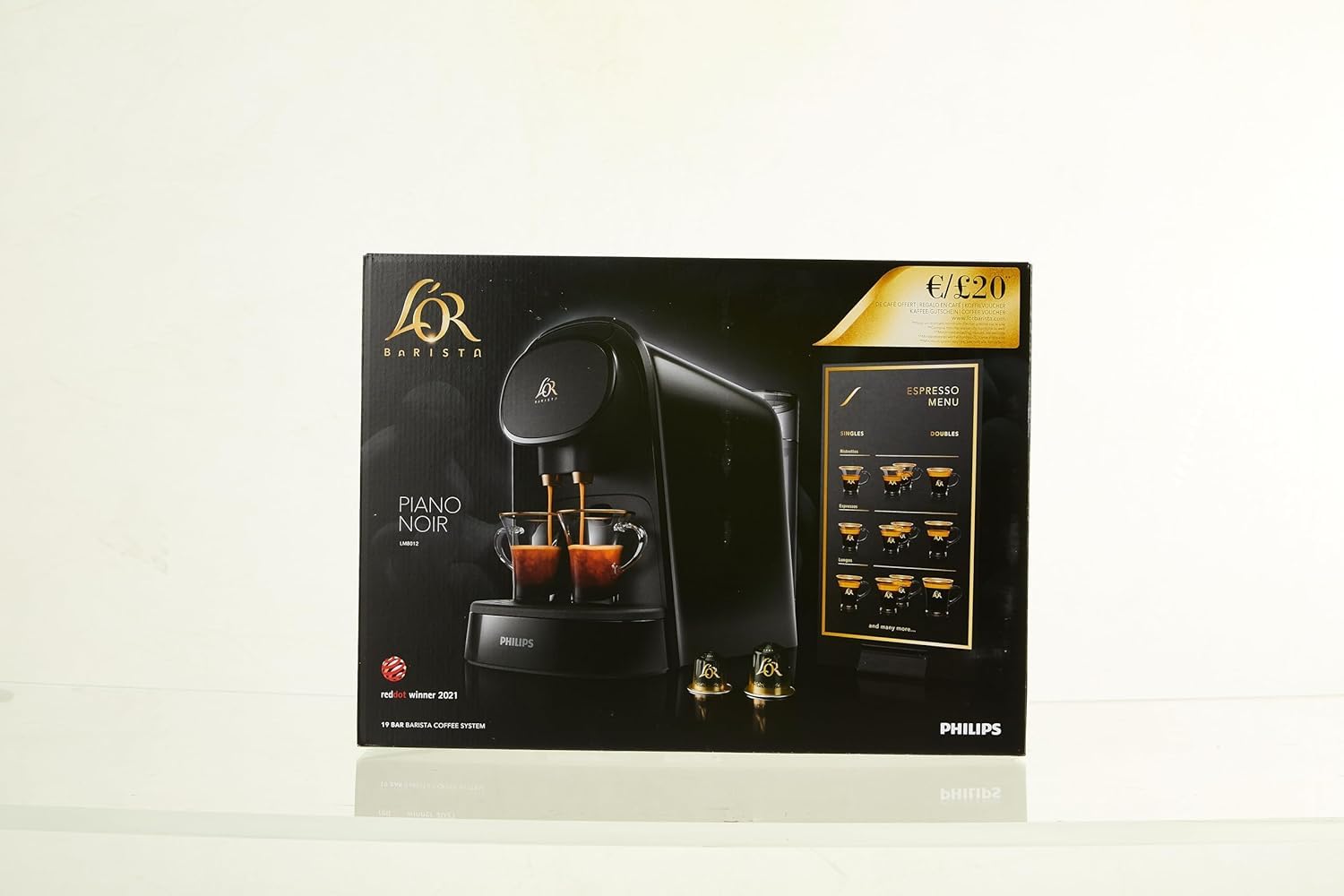 Torano - L'Or Barista Original, Machine à café à Capsules, Double Capsule, Double Plaisir, Noir, LM8012/60