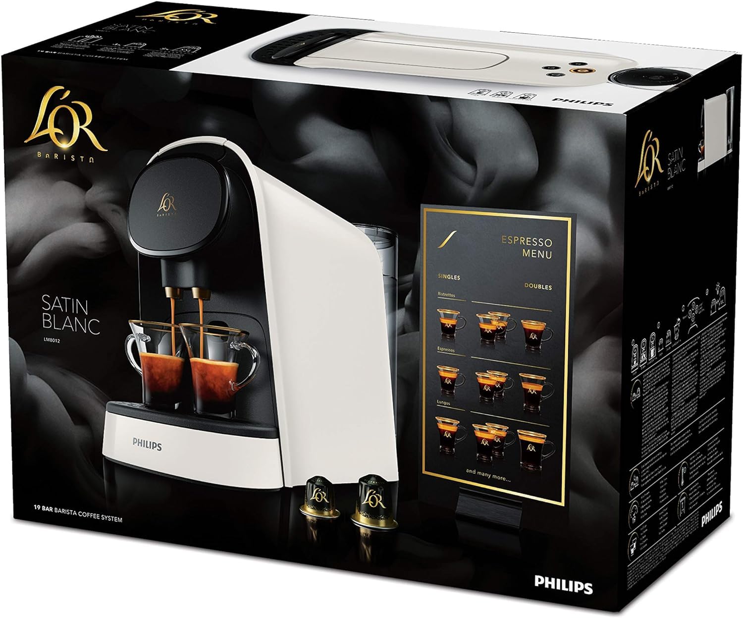 Torano - L'Or Barista Original, Machine à café à Capsules, Double Capsule, Double Plaisir, Blanc, LM8012/00